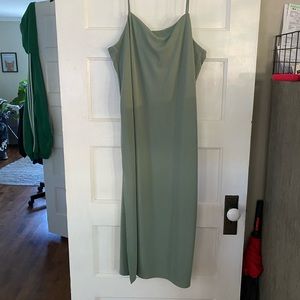 H&M sage slip dress - size L